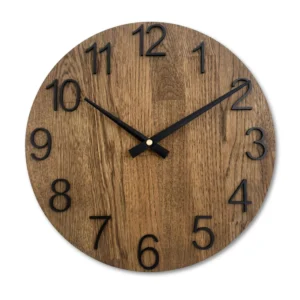 Solid Oak Wooden Wall Clock Handcrafted2